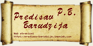 Predisav Barudžija vizit kartica
